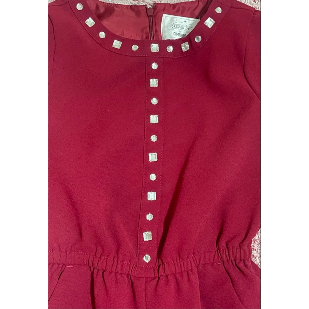 Girls Gymboree “All Dressed Up” size 6 Red Embellished Romper